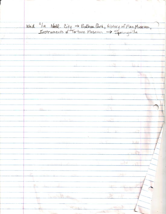 2002 road trip vacation to California